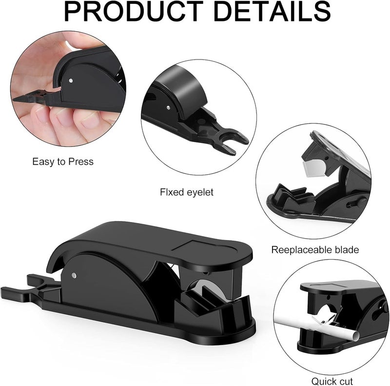 ONLYFU PTFE Tube Cutter PE Hose Cutter Pipe Cutter Plastic Tubing Cutting Tool for Cutting Nylon PU PVC Plastic Tube Up to 3/4 Inch OD Tube (Black) 12Pcs - Image 3